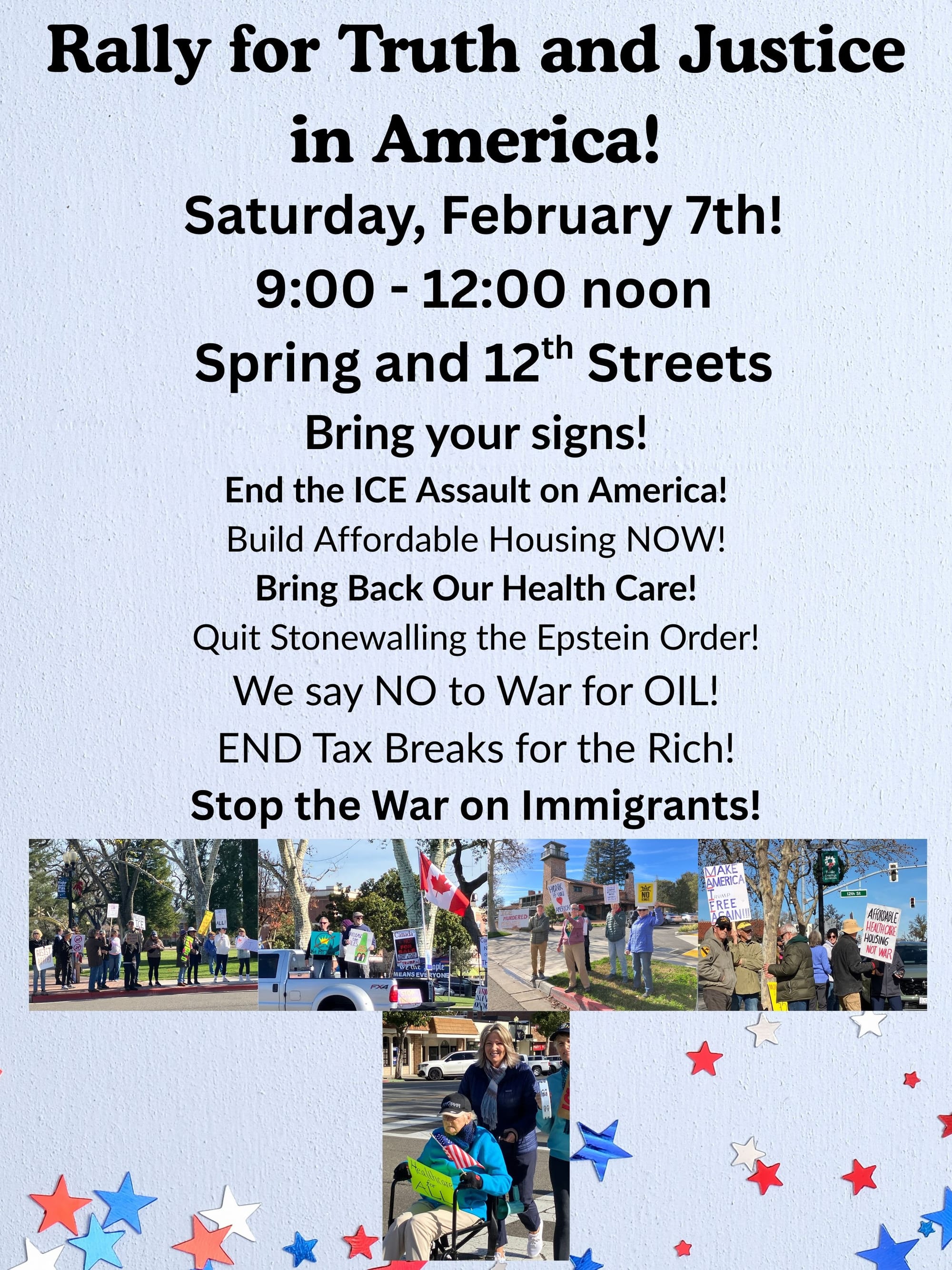 Rally for Truth and Justice on 2/7 @ 9:00am